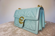 WLH-0348 Aqua Patterned Luxury Style Leather Handbag ( Queen's Favorite )