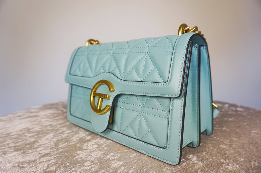 WLH-0348 Aqua Patterned Luxury Style Leather Handbag ( Queen's Favorite )