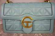 WLH-0348 Aqua Patterned Luxury Style Leather Handbag ( Queen's Favorite )