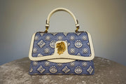 WLH-1617 Blue & White Chic Style Handbag ( Queen's Favorite )