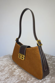 WLH-3110 Camel & Brown Luxury Style Leather Handbag ( Queen's Favorite )