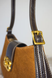 WLH-3110 Camel & Brown Luxury Style Leather Handbag ( Queen's Favorite )