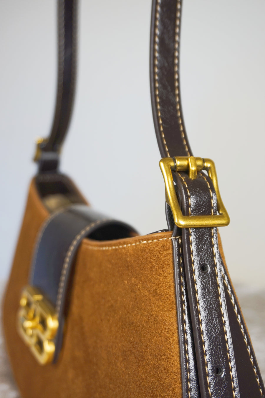 WLH-3110 Camel & Brown Luxury Style Leather Handbag ( Queen's Favorite )