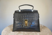 WLH-1604 Black Elegant Style Leather Handbag ( Queen's Favorite )
