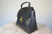 WLH-1604 Black Elegant Style Leather Handbag ( Queen's Favorite )