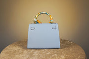 WLH-1601 Light Blue Chic Style Leather Handbag