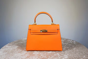 WLH-0918 Red-Orange Chic Style Leather Handbag