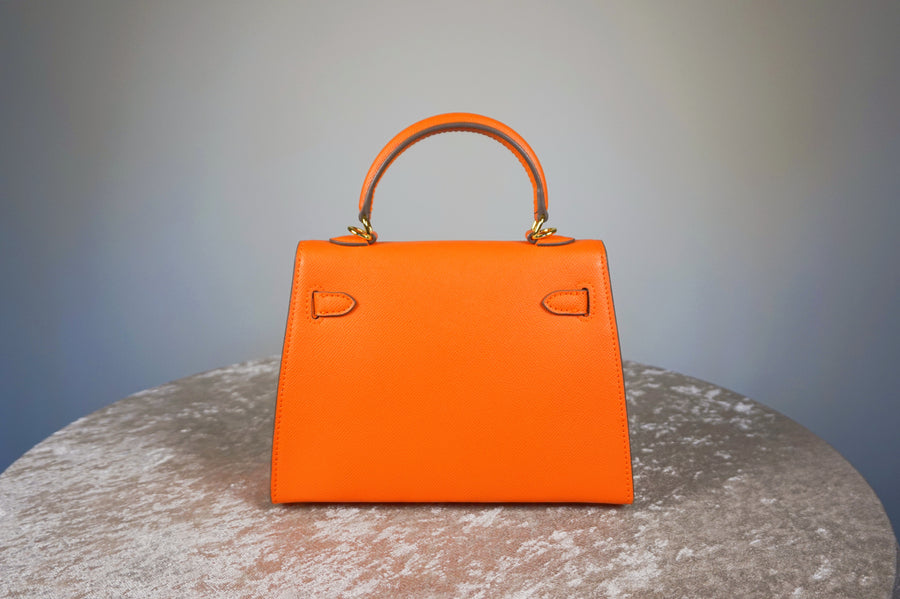 WLH-0918 Red-Orange Chic Style Leather Handbag