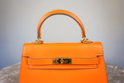 WLH-0918 Red-Orange Chic Style Leather Handbag
