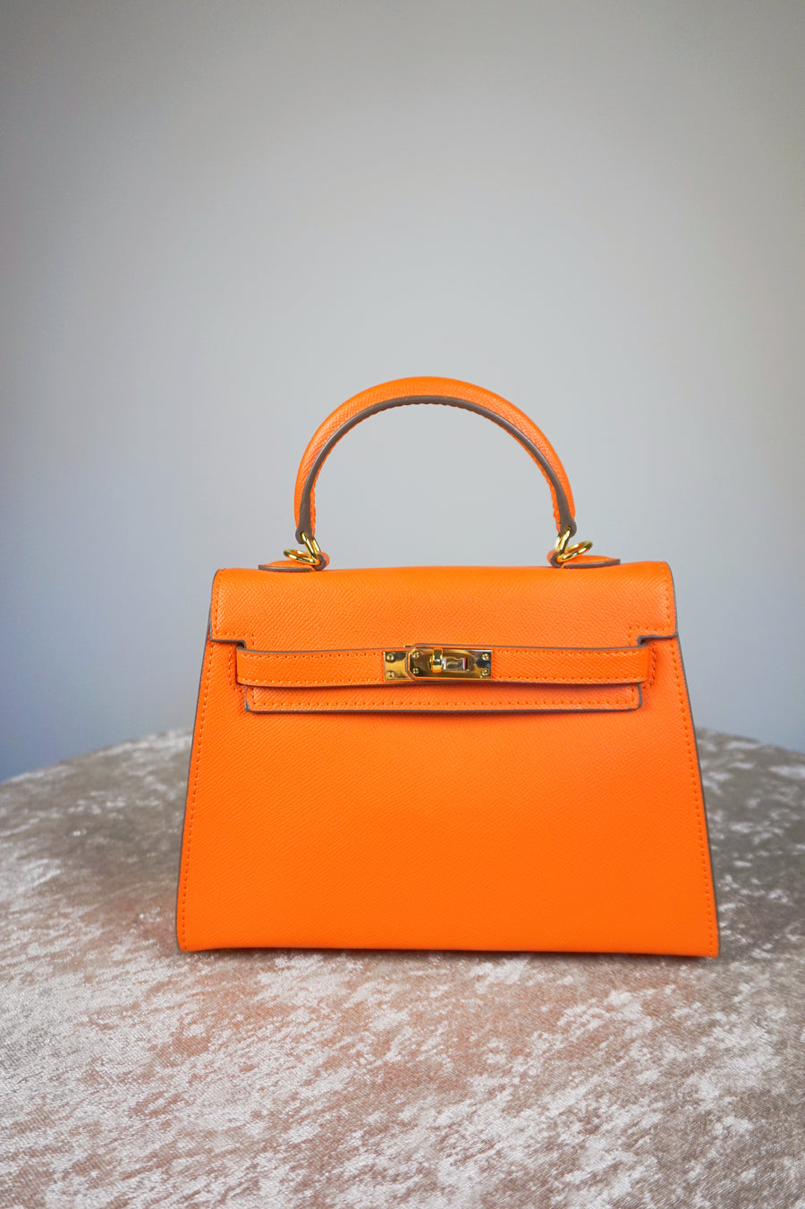 WLH-0918 Red-Orange Chic Style Leather Handbag