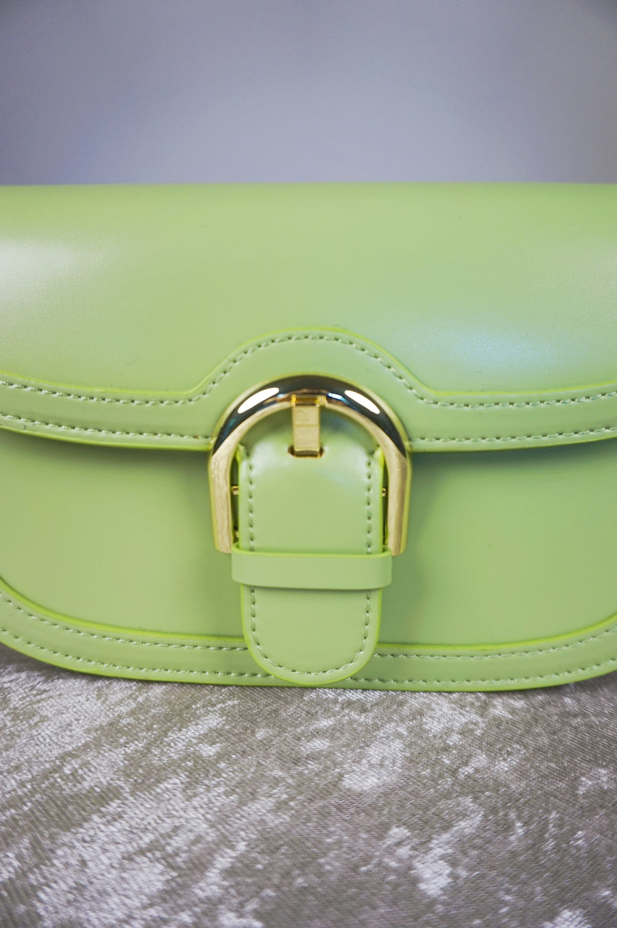WLH-2303 Lemon Green Chic Style Leather Handbag