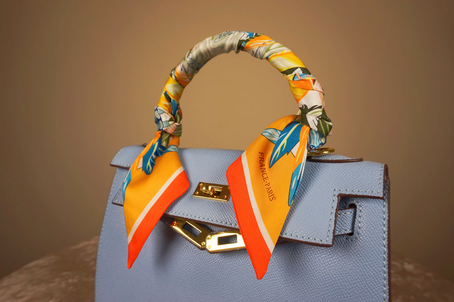 WLH-1601 Light Blue Chic Style Leather Handbag