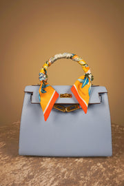 WLH-1601 Light Blue Chic Style Leather Handbag