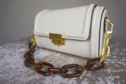 WLH-0701 White Chic Style Leather Handbag
