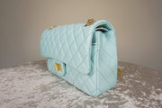 WLH-2301 Aqua Check Luxury Style Leather Handbag