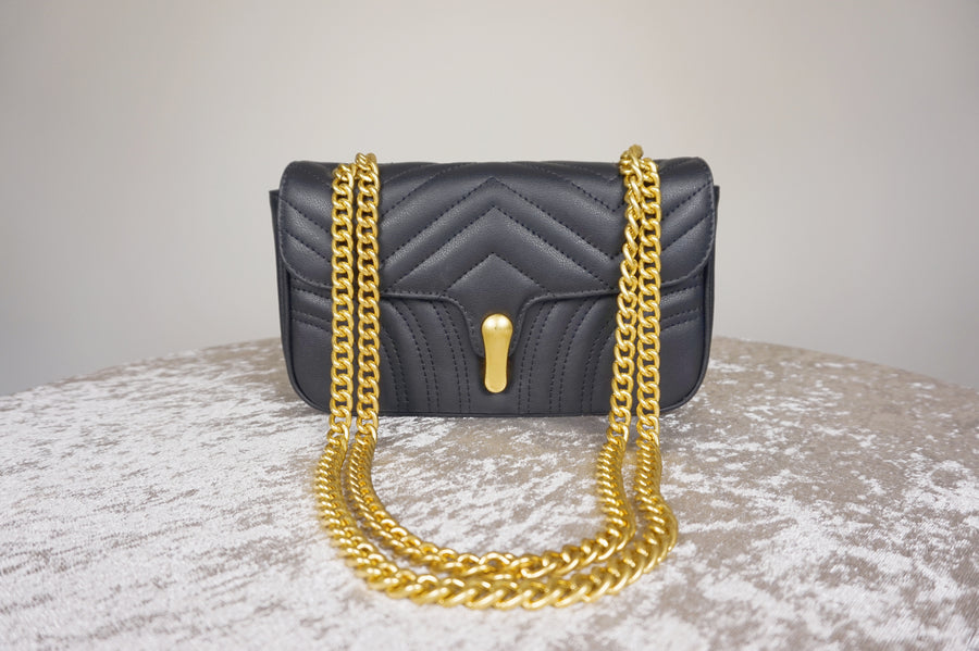 WLH-2806 Black Chic Style Leather Handbag