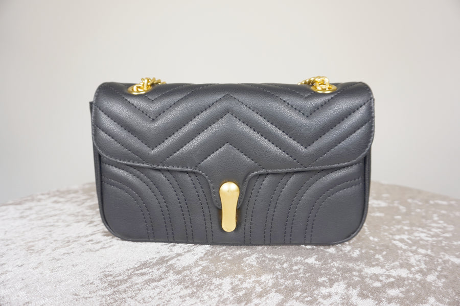 WLH-2806 Black Chic Style Leather Handbag