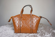 WLH-1615 Brown Chic Studs Leather Handbag