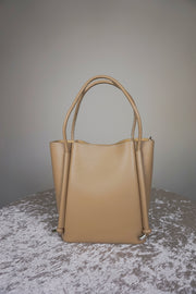 WLH-2802 Beige Chic Style Leather Handbag