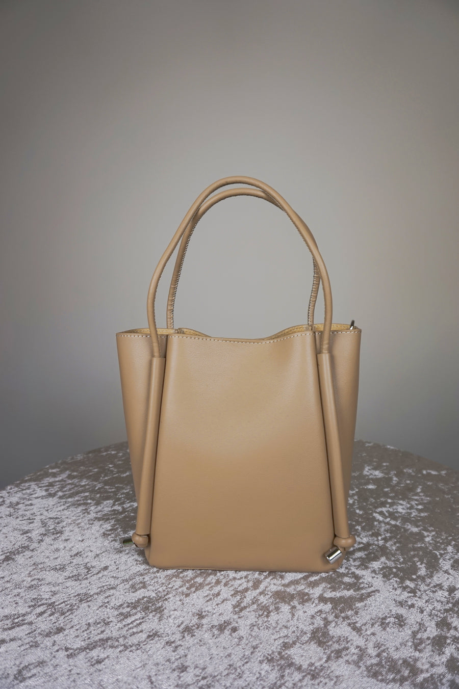 WLH-2802 Beige Chic Style Leather Handbag