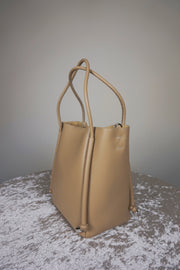 WLH-2802 Beige Chic Style Leather Handbag