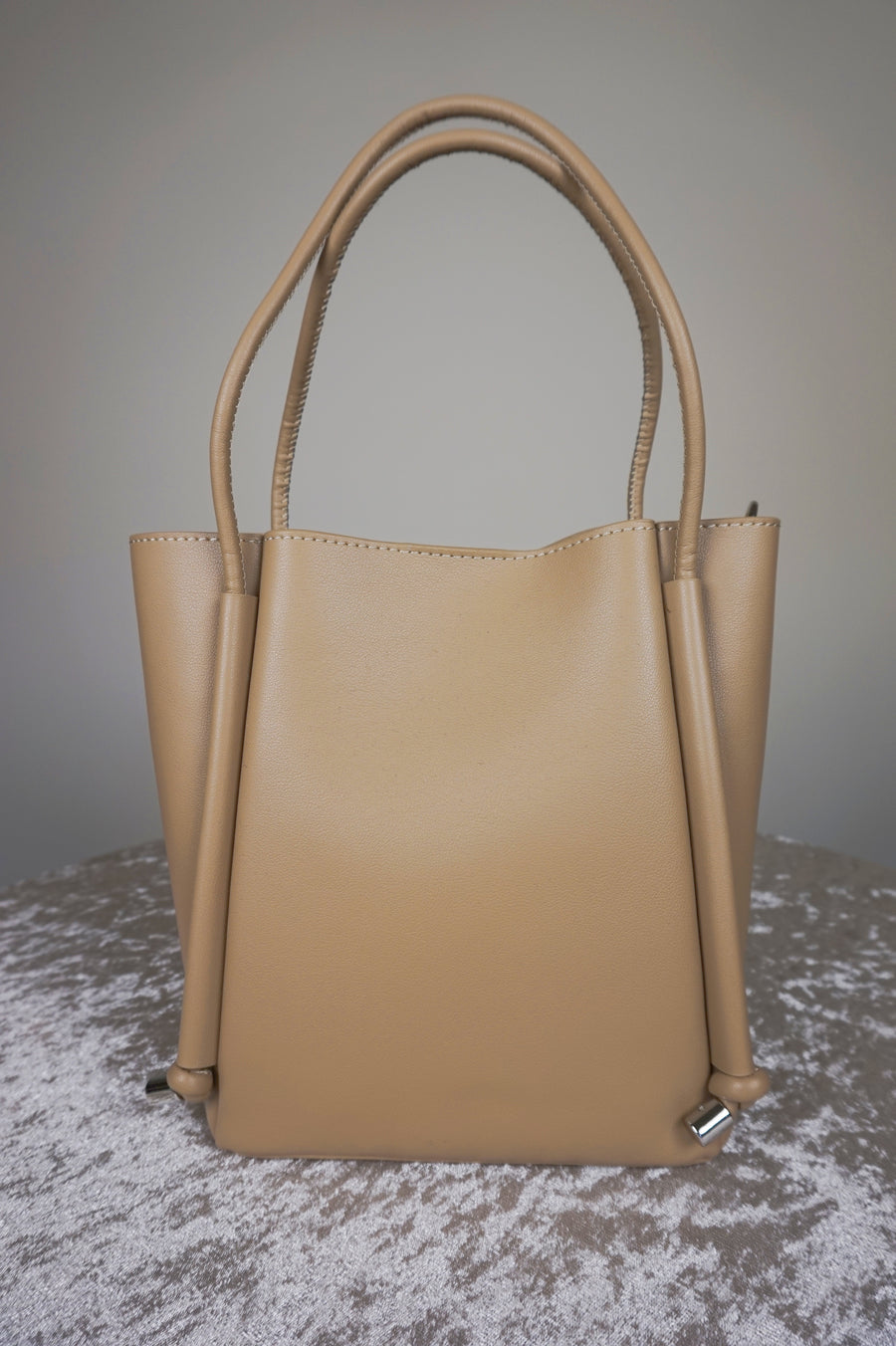 WLH-2802 Beige Chic Style Leather Handbag