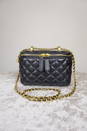 WLH-1401 Black Check Cute Style Leather Bag