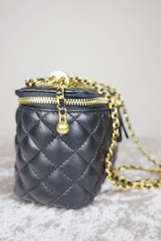WLH-1401 Black Check Cute Style Leather Bag