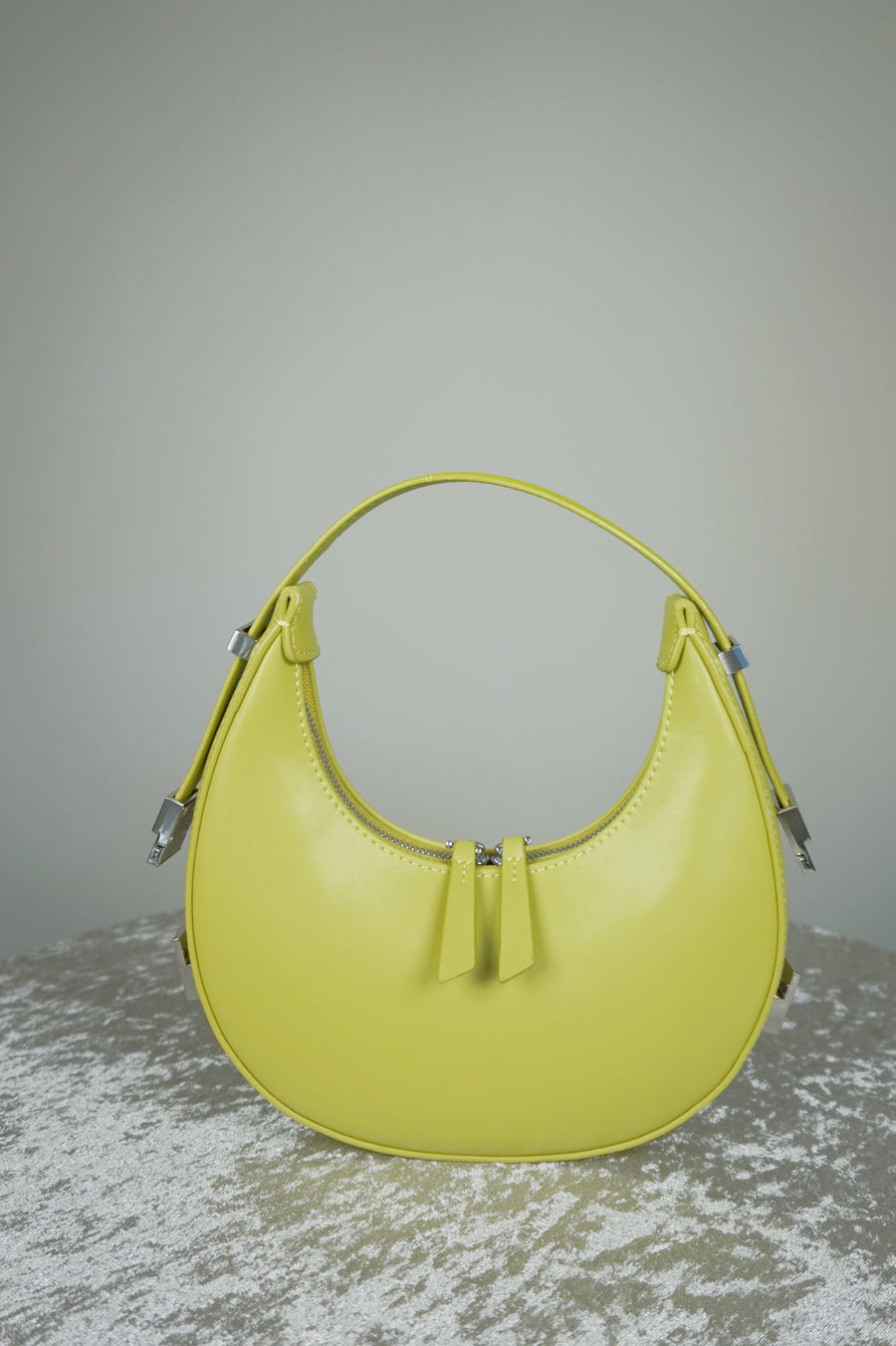 WLH-2401 Avocado Half Moon Leather Handbag