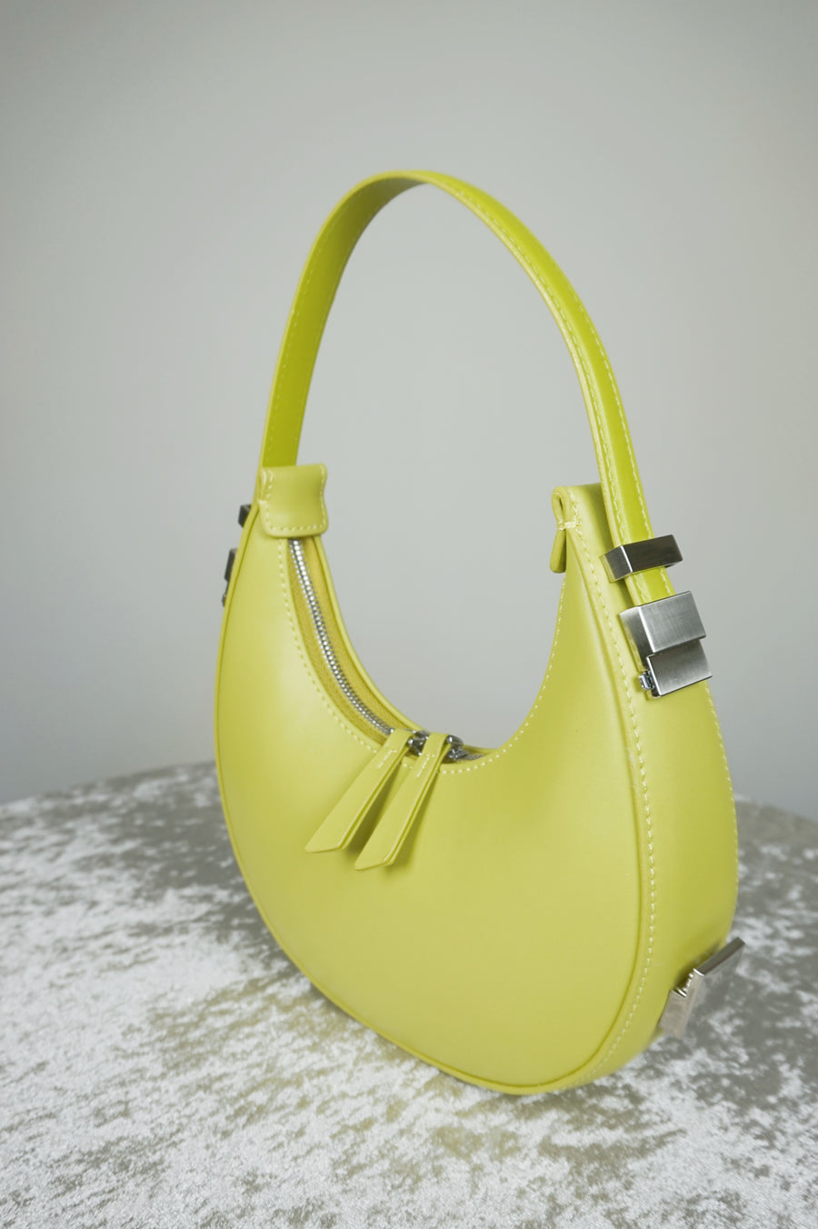 WLH-2401 Avocado Half Moon Leather Handbag