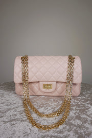 WLH-2302 Light Pink Check Luxury Style Leather Handbag