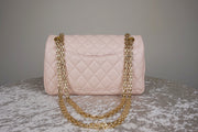 WLH-2302 Light Pink Check Luxury Style Leather Handbag