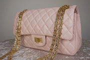 WLH-2302 Light Pink Check Luxury Style Leather Handbag