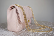 WLH-2302 Light Pink Check Luxury Style Leather Handbag
