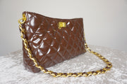WLH-2308 Chocolate Check Luxury Style Leather Handbag ( Queen's Favorite )