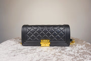 WLH-2407 Black Checked Pattern Leather Handbag