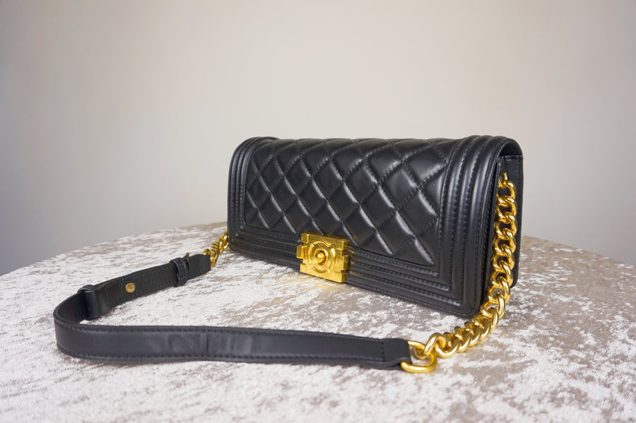 WLH-2407 Black Checked Pattern Leather Handbag