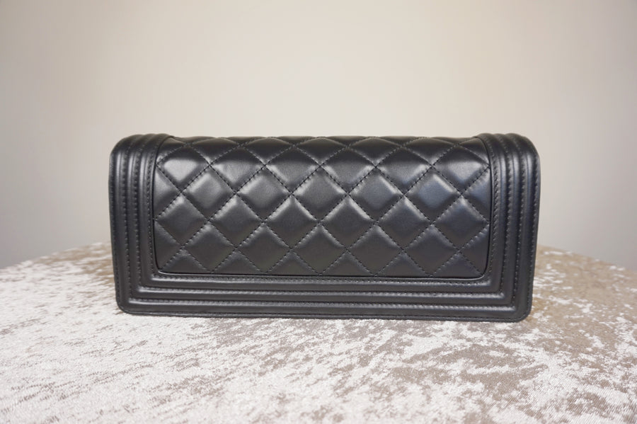 WLH-2407 Black Checked Pattern Leather Handbag