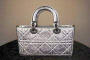 WLH-2406 Silver Check Luxury Style Leather Handbag