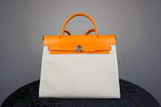 WLH-2501 Orange and Beige Chic Style Handbag