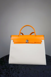 WLH-2501 Orange and Beige Chic Style Handbag