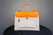 WLH-2501 Orange and Beige Chic Style Handbag