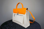 WLH-2501 Orange and Beige Chic Style Handbag