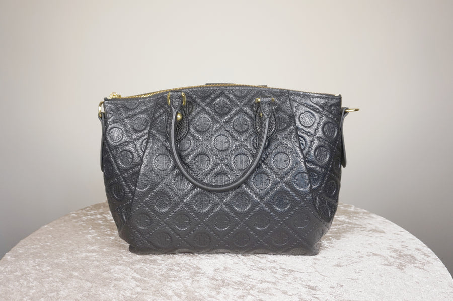 WLH-3108 Black Luxury Style Leather Handbag ( Queen's Favorite )