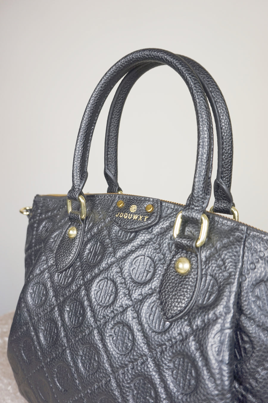 WLH-3108 Black Luxury Style Leather Handbag ( Queen's Favorite )