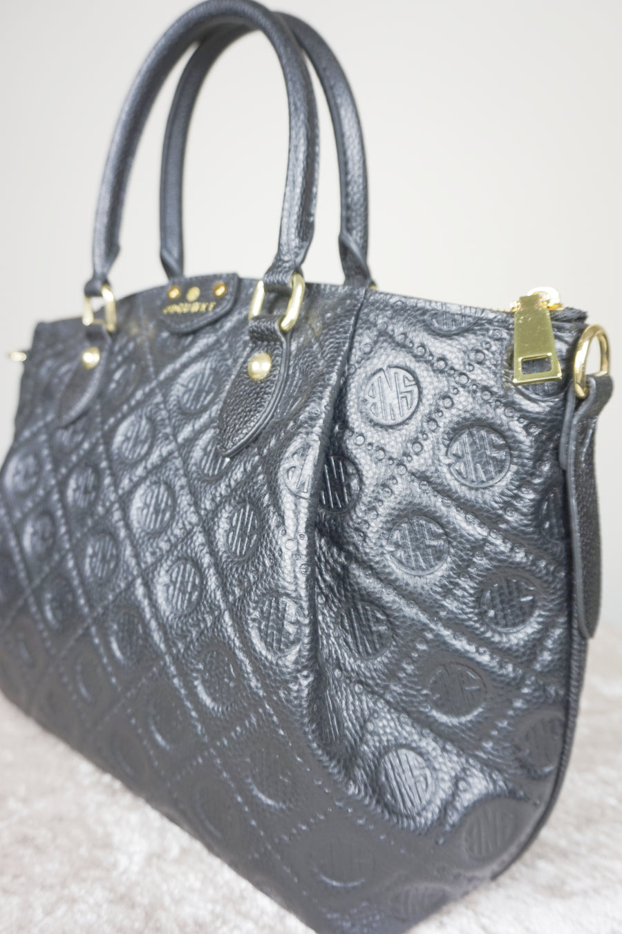 WLH-3108 Black Luxury Style Leather Handbag ( Queen's Favorite )