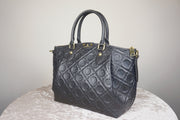 WLH-3108 Black Luxury Style Leather Handbag ( Queen's Favorite )