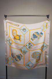 WSS-5801 Apricot Fire Balloon Silk Scarf