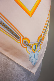 WSS-5801 Apricot Fire Balloon Silk Scarf