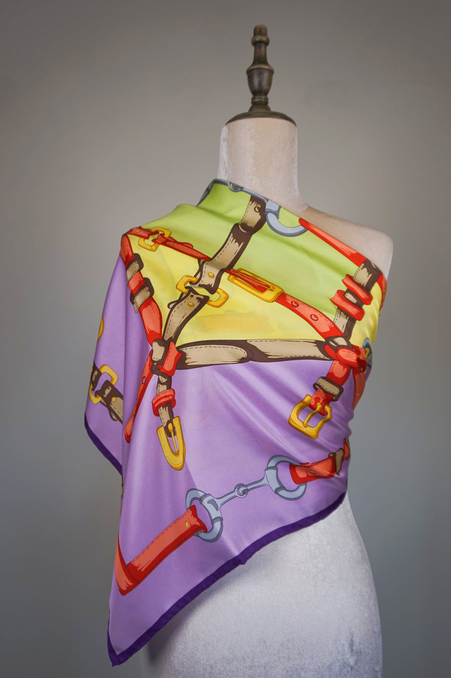 WSS-5803 Light Purple Luxury Style Silk Scarf ( little marks )